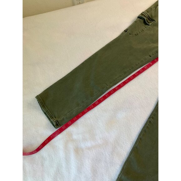 PAIGE Joile Twill Slim Straight-Leg Ankle Pant Ivy Green size 28 - Picture 4 of 7